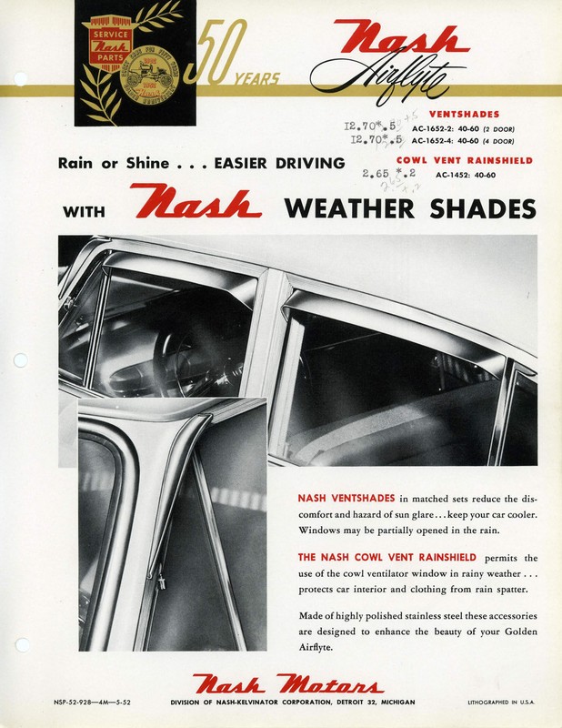 1952 Nash Accessories Booklet Page 2